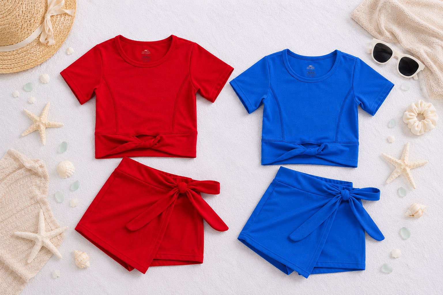 💙 Harbor Blue - Red, White & Twirl Collection