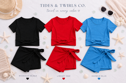 Midnight Black Twirl Set