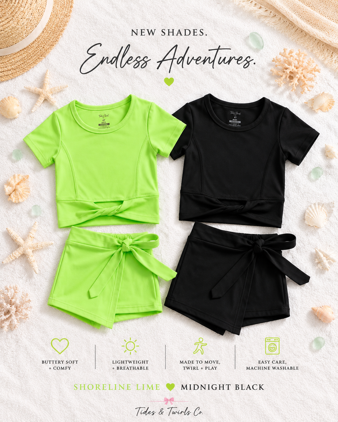 The Shoreline Set - Lime Twirl Set